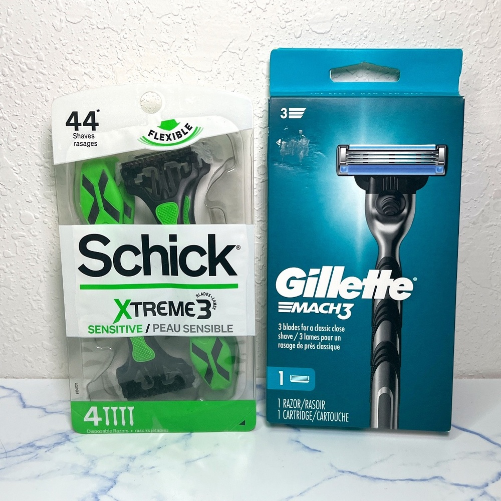 NEW Men's Schick & Gillette Razor Bundle